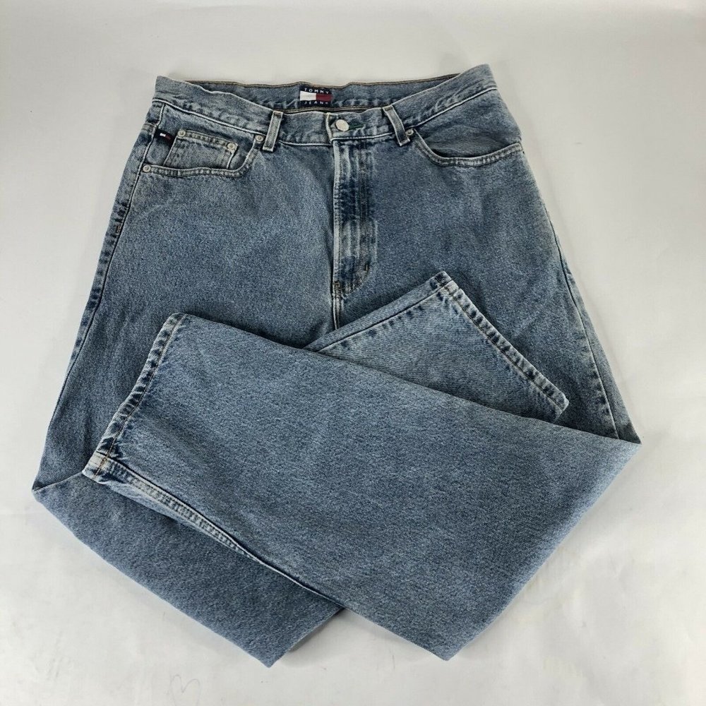 Tommy Hilfiger Mens Medium Wash 90’s Vintage Jeans Size 34/30 (66476)